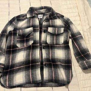 Plaid Women's Jacket - Black, White, Pink